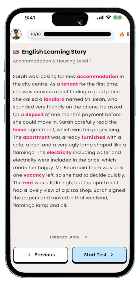 VocabMate story in en