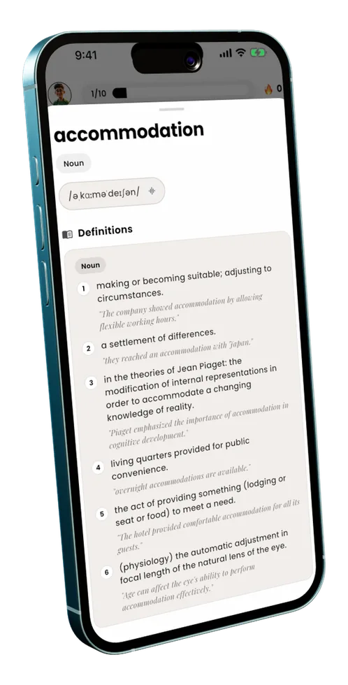 Rich word details with examples